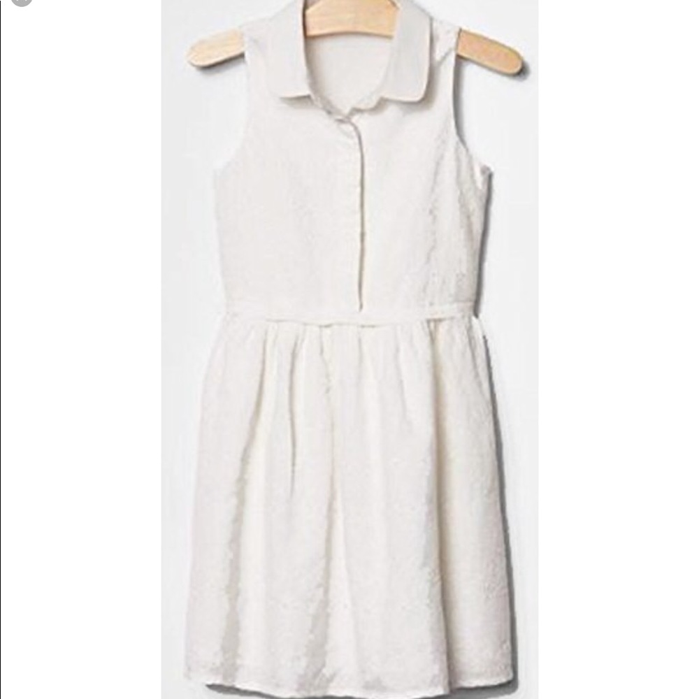 Gap white collared eyelet dress